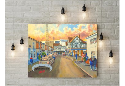 Portsmouth FC Fratton Park Stadium 'Going to the Match' Wall Art Canvas